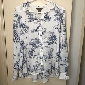 H&M button down long sleeve blouse